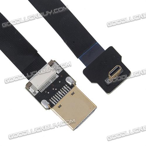 FPV Super Soft 4K HDMI Adaption Cable Standard HDMI to Micro HDMI Cable Black Z15 Compatible [GLB-10